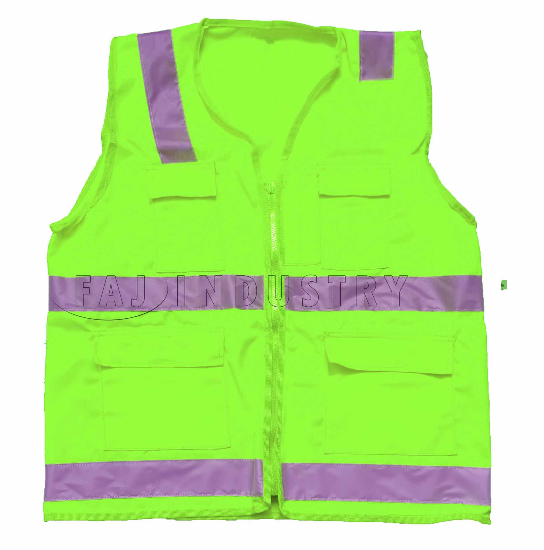 chaleco de seguridad en H Verde Limon