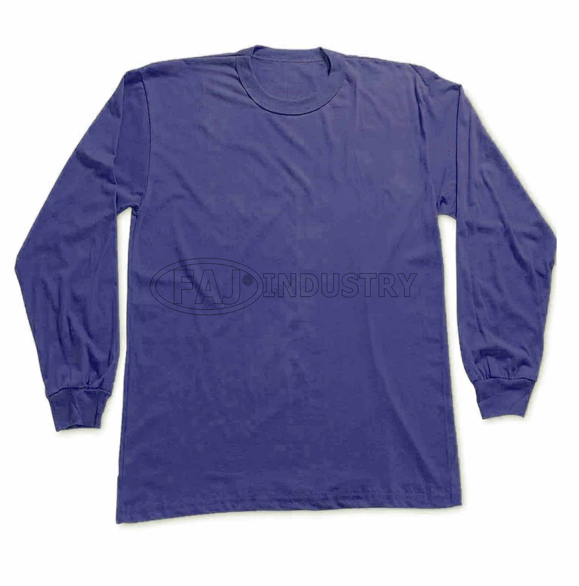 Polo manga larga 30/1 Azul Marino